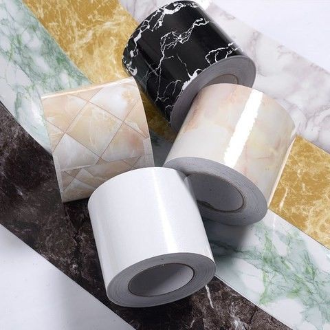 5M Self-adhesive PVC Waterproof Waist Line Wallpaper Living Room ...