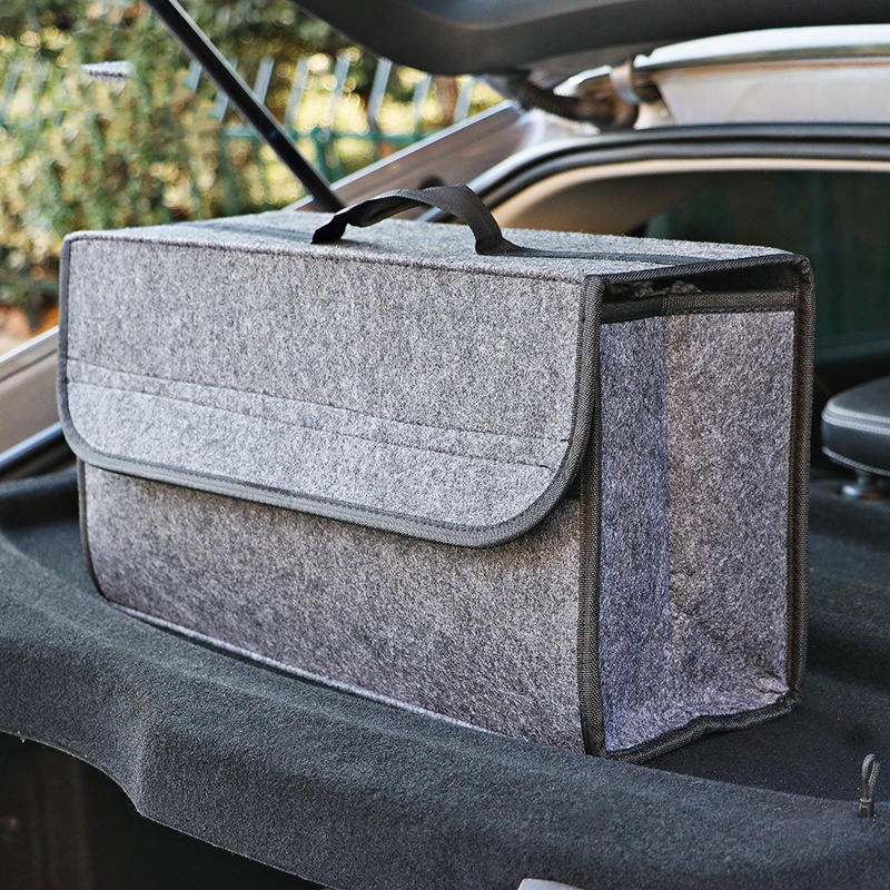Large Car Trunk Storage Soft Felt Storage Box Anti-Slip Compartment ...