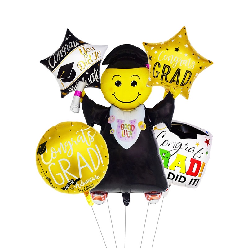 5pcs Graduation Balloons Graduation Gift Cartoon Globos Back To School ...