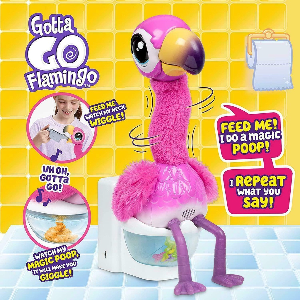 Kids Lovely Little Live Pets Gotta Go Flamingo Electronic Pet Animal ...