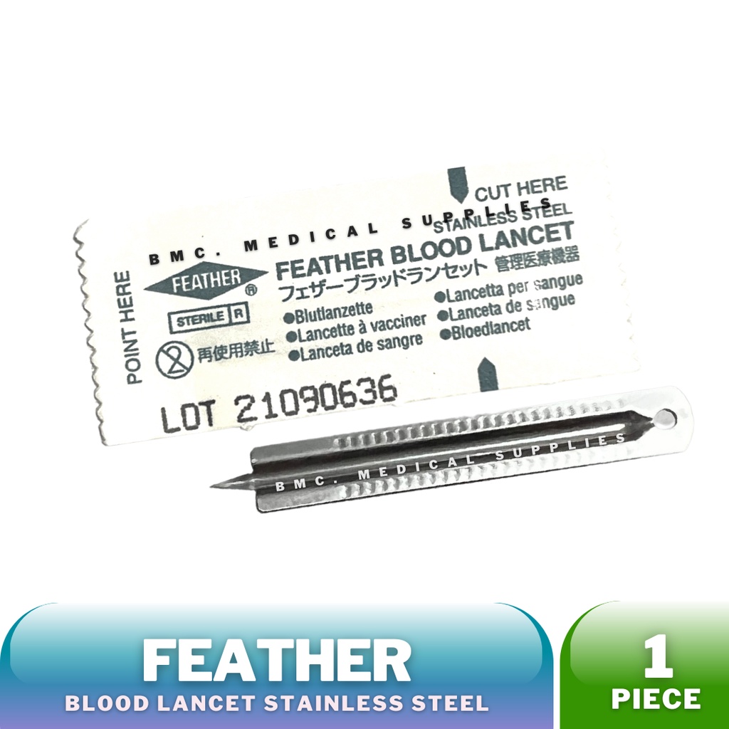 [1] Piece Feather / Ormed Lancet Blood Lancet (Stainless Steel Flat Type) Shopee Philippines