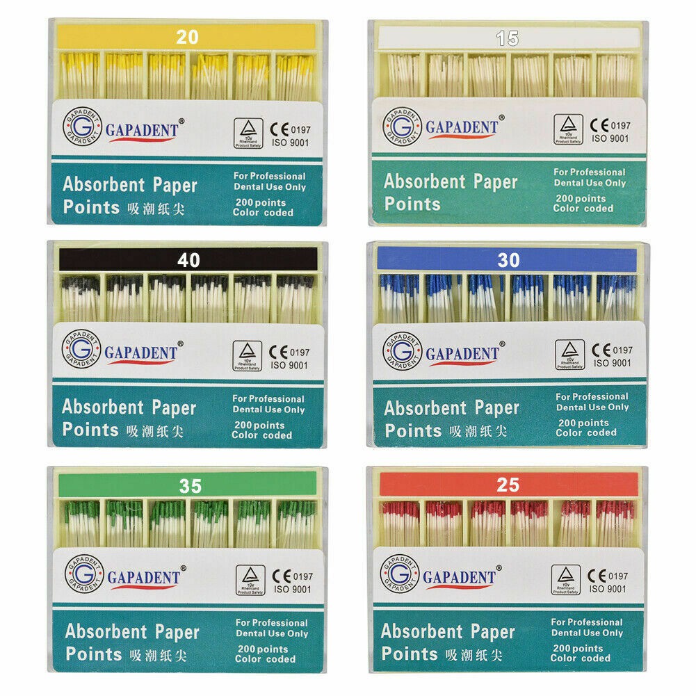 200 Pcs 02 Taper Dental Endodontic Absorbent Paper Points Sterile 7