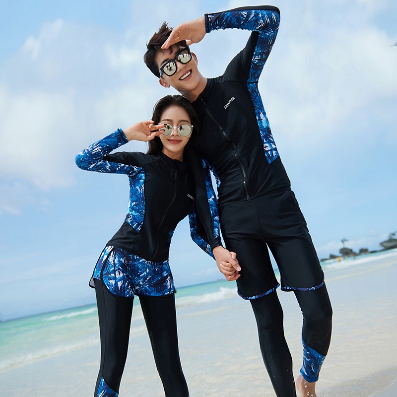 Lovers Swimsuit Long Sleeve Rash Guard and Leggings Couple Set Women Men Swimwear Plus Size Skin Diving Snorkeling Beach Surf Wear Shopee Philippines