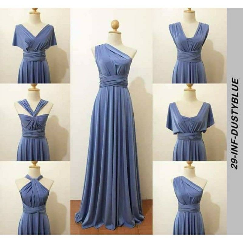 Infinity Dress Dusty Blue Wedding Dress Shopee Philippines