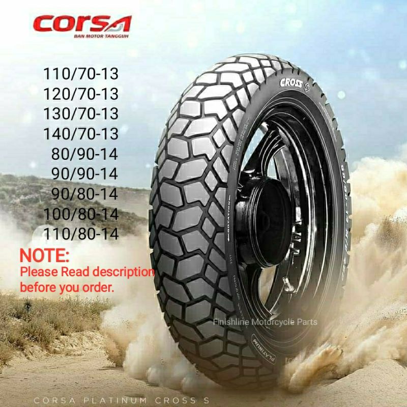 Corsa Cross S Size 13 & 14 Dual Sports Platinum Series Motorcycle Tire