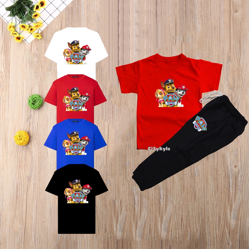 Kids Tshirt and Jogger PawPatrol for boys (1-11yrs.old small to xlarge ...