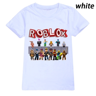 Primavera Verão Roupas Infantis Roblox Cartoon Short Sleeve T-shirt Boys  Girls Roupas Impressas Camisa Top Graphic Tee 2-16years