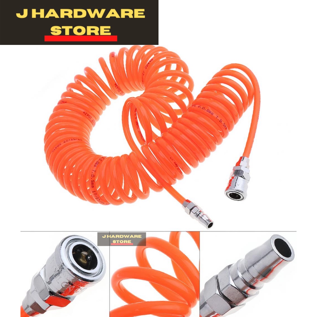 PU Spring Air Compressor hose tube Air Rope High Pressure Telescopic ...