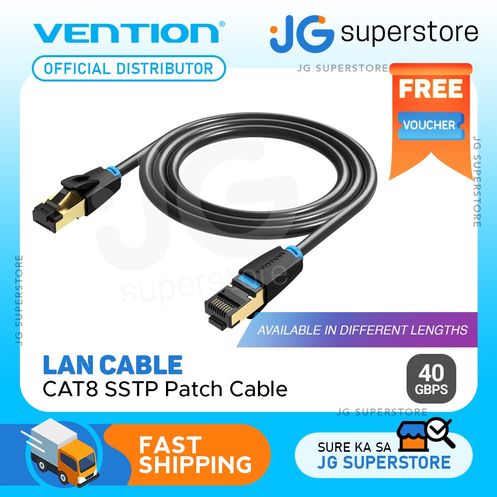 Cable RJ45 5m Ethernet Cat 8 40Gbps 2000Mhz High Speed SFTP Vention