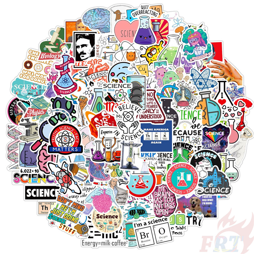 100Pcs/Set Fun Science & Chemistry Laboratory Series A Stickers DIY ...
