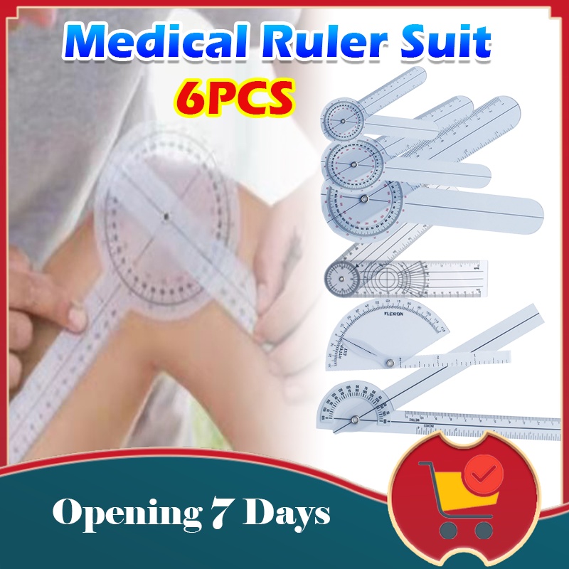 6pcs Spinal Finger Goniometer Protractors Multi-Ruler Angle Medical ...