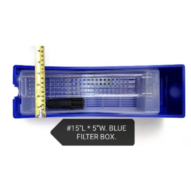 BLUE AQUARIUM TOP FILTER BOX CONTAINER (39cm x 12cm X 10cm) | Shopee ...