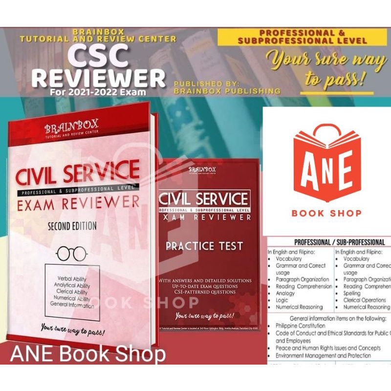 authentic-brainbox-civil-service-exam-reviewer-and-practice-set-sold