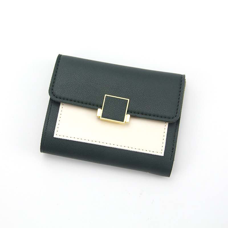 UISN #6026 Korean Small PU three-fold wallet Mini Wallet Coin Purse ...