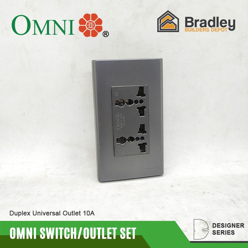Omni Modern Graphite Switch and Outlet Set (Wide Series) | Shopee ...