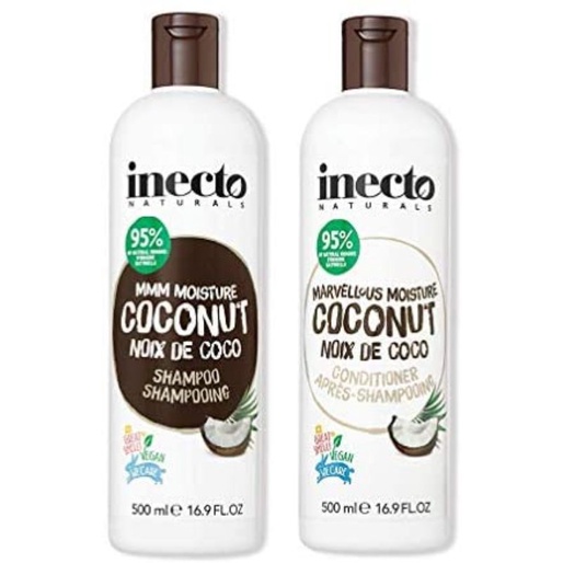 Inecto Naturals Moisture Coconut Shampoo/Conditioner(Made in UK)(Vegan ...