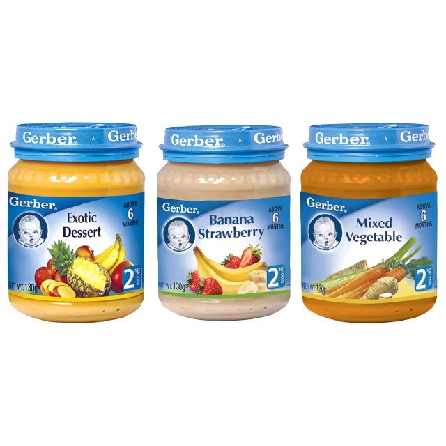 Gerber baby best sale food 4 months