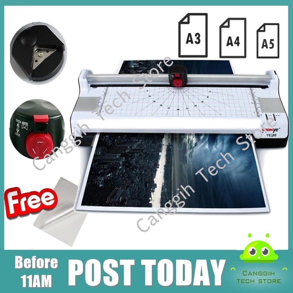 4 TRIMMER Laminate Machine Laminator A3 A4 A5 Laminating Paper ...