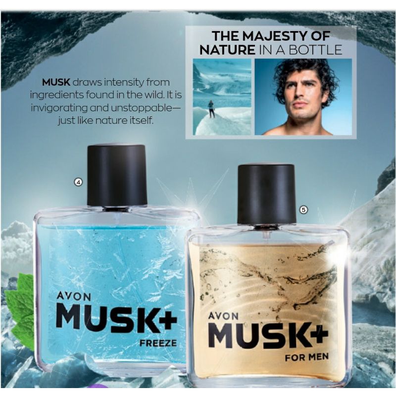 Avon Musk+ Eau de Colognes 75ml (Freeze & For Men) | Shopee Philippines