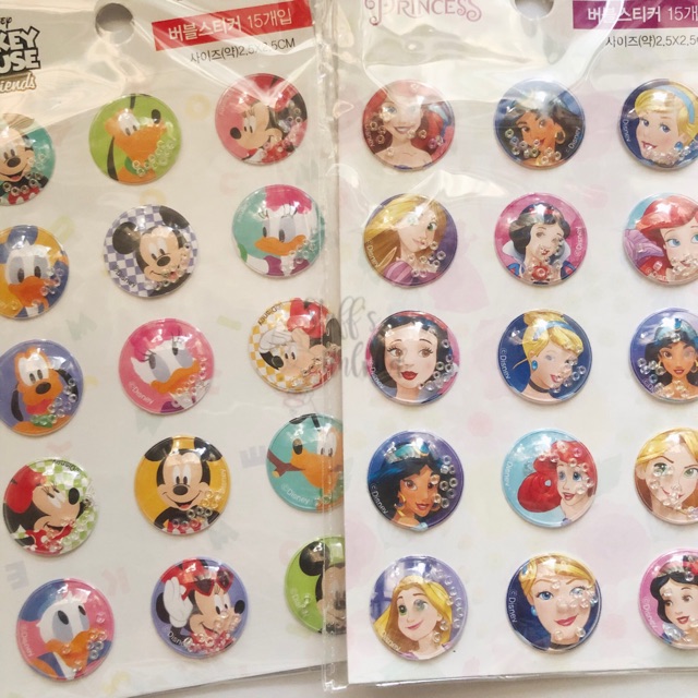 KOREA DISNEY BUBBLE STICKER SET | Shopee Philippines