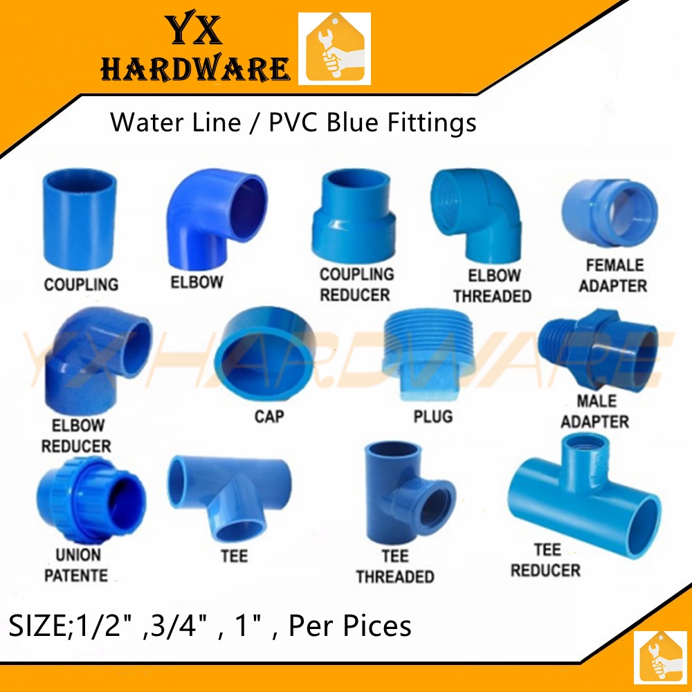 Pvc Blue Water Pipe Fittings Wholesale 1/2