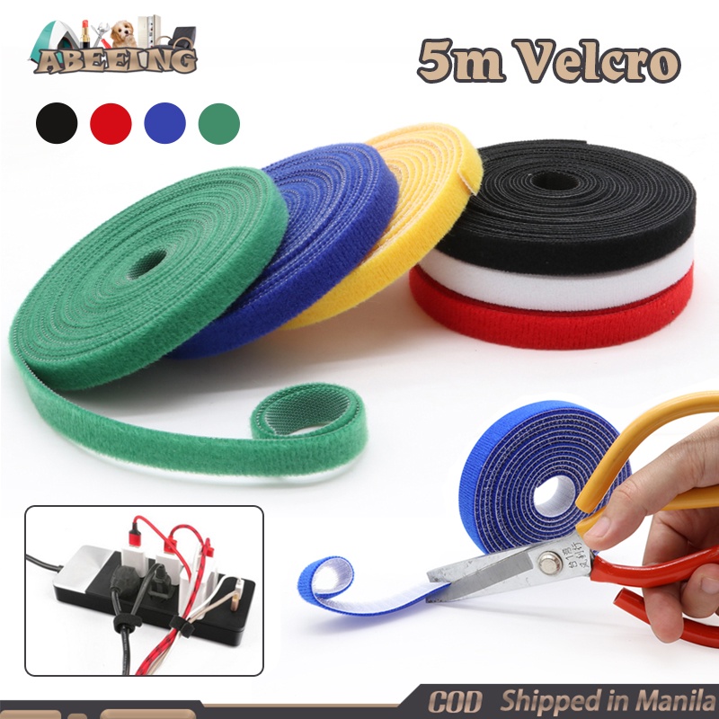 5M Velcro Wire Organizer, Reusable Cable Ties Cable Management for Wires and Organizing Cords