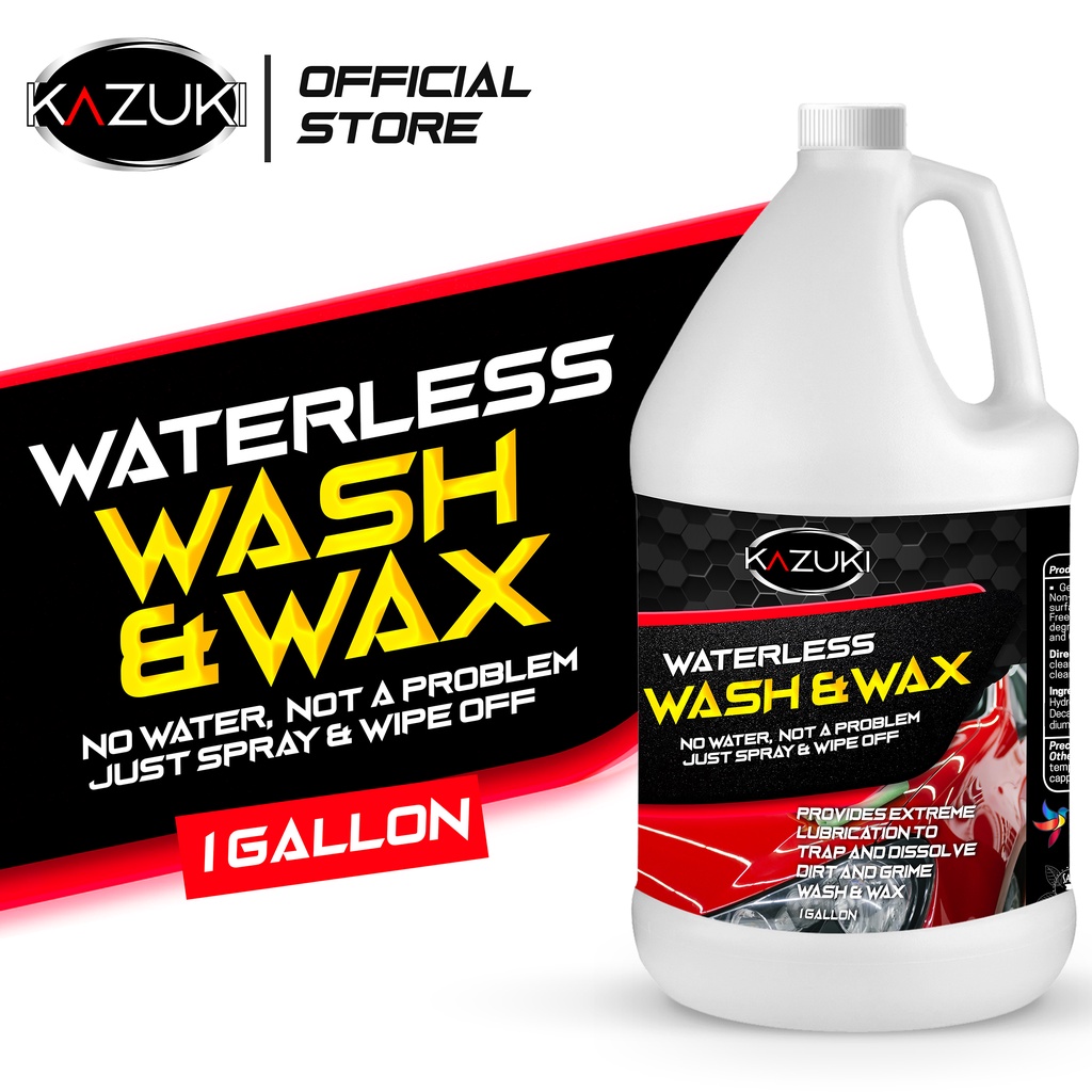 Kazuki Waterless Cleaner, Wash & Wax, Carnauba Cleaner Car Wash Spray