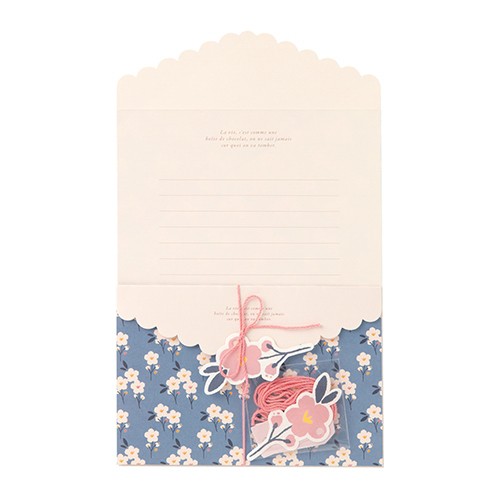 Artbox From Korea Stationery Sky Flower Folding Letter Writing Paper