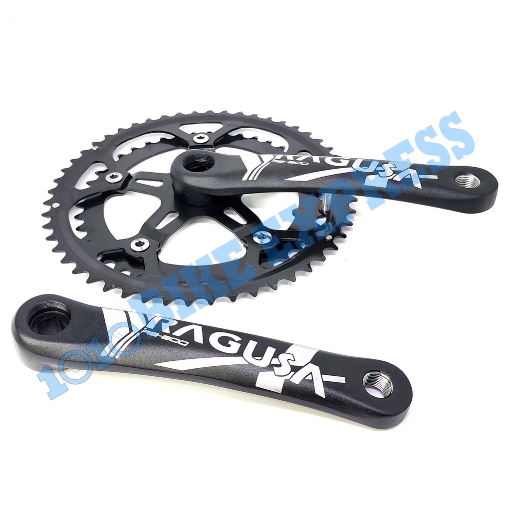 BALINGE Bike Crankset 42T - 170mm Universal Square Crankset Set Charing Crank Set With 170mm Aluminium Alloy Arm For Single/1/6/7/8 Speeds Ladies Bike/Folding Bike/Cruiser Bike/Mountain Bike, Black