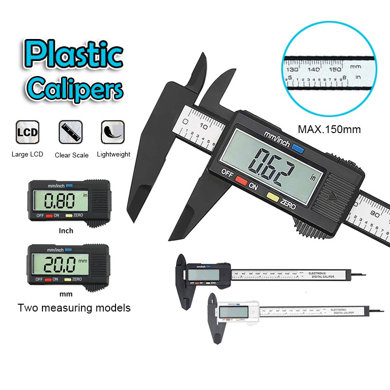 Digital Caliper Electronic Vernier Caliper Measuring Device Inch And ...