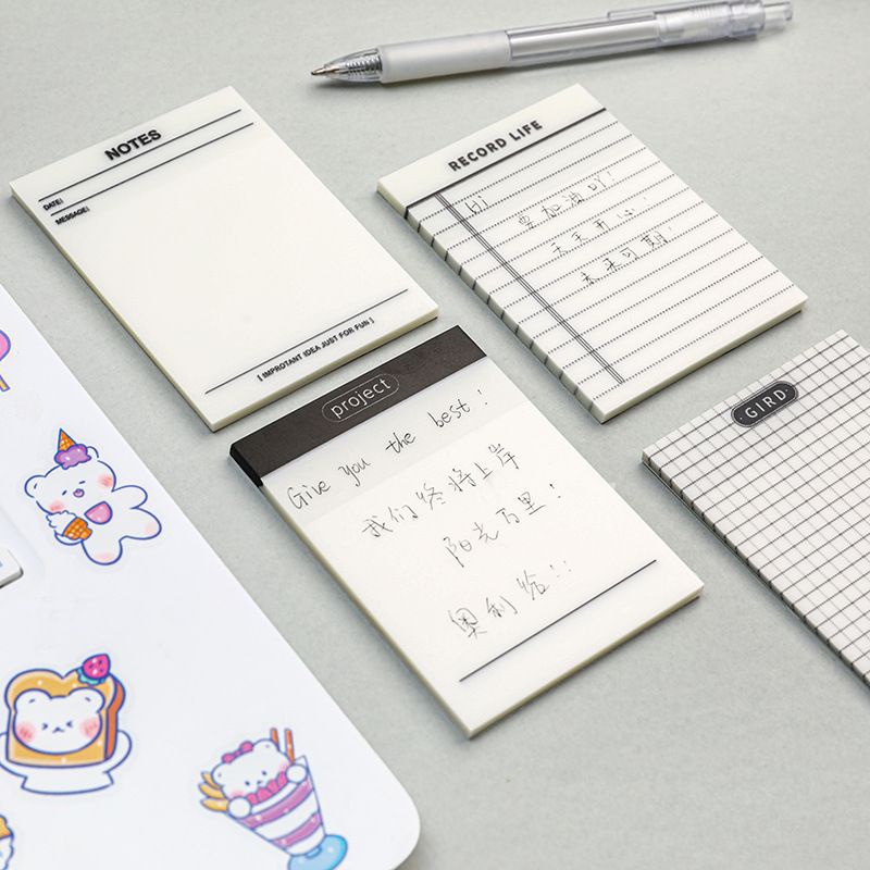 dmw 50sheets Transparency Plan This sticky Note PET Blank Note Paper ...