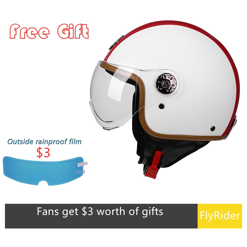 Motorcycle Helmets Open Face Safety Kick Scooter Electric Motos Flip Up