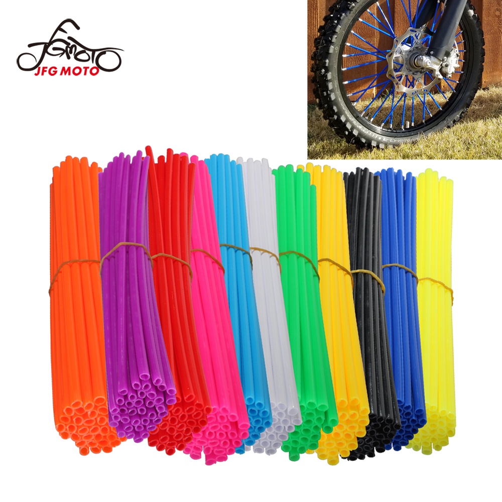 JFG MOTO 72PCS Universal Bicycle Spoke Cover Wheel Spoke Wraps Spoke