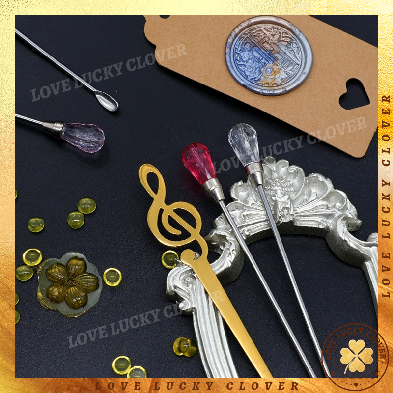 Fire Lacquer Stirring Rod Melt Wax Spoon Girl Powder Seal Tool Metal