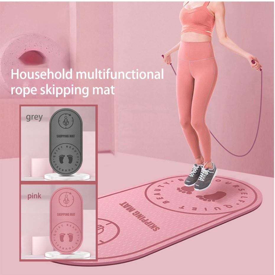 Jump Rope Yoga Mat Exercise Cushioning Mute Yoga Mat Sound Insulation