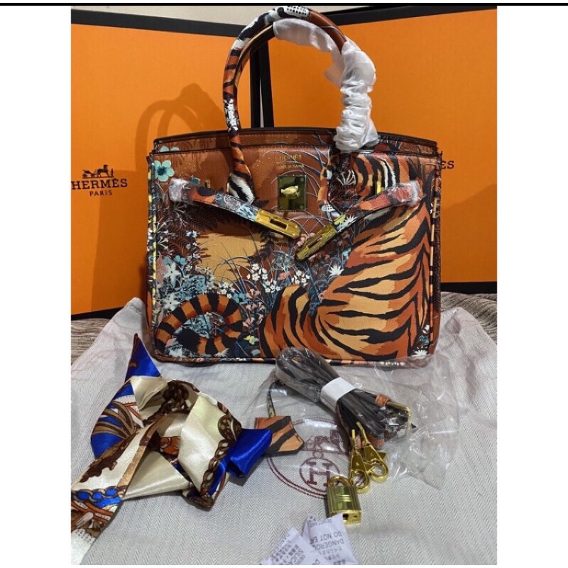 Hermes printed best sale birkin bag