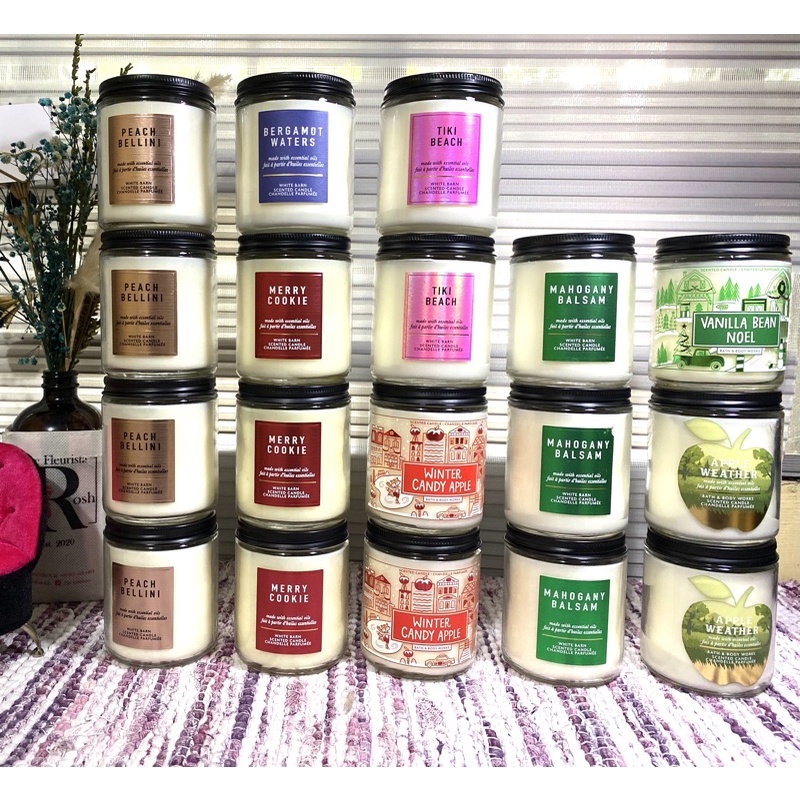 Authentic Bath and Body Works Single Wick Scented Candle per piece