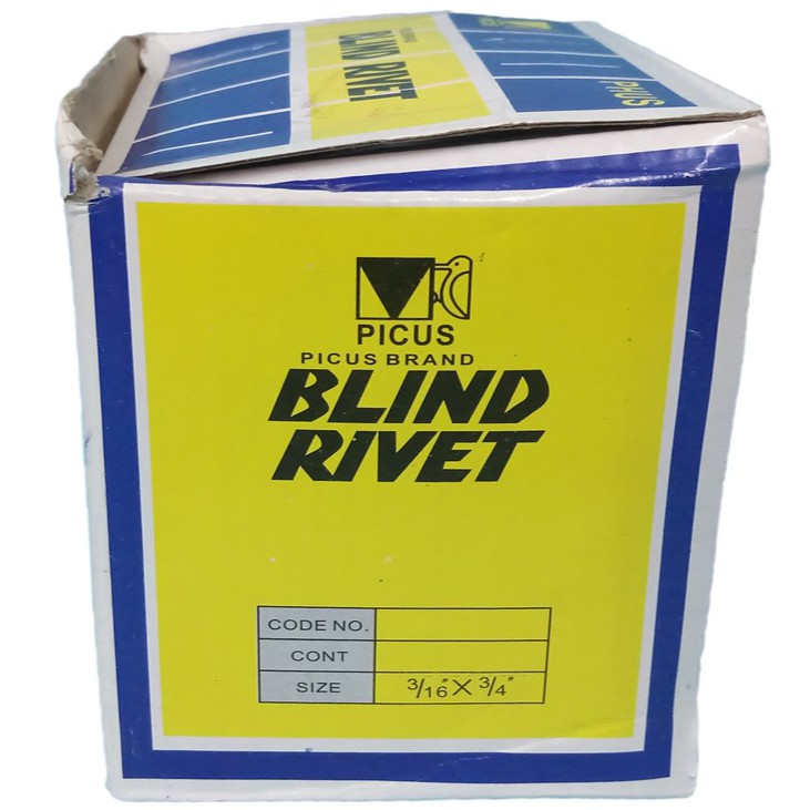ALUMINUM BLIND RIVETS 3/16" X 3/4" ( 1 BOX ESTIMATE AROUND 300 PIECES