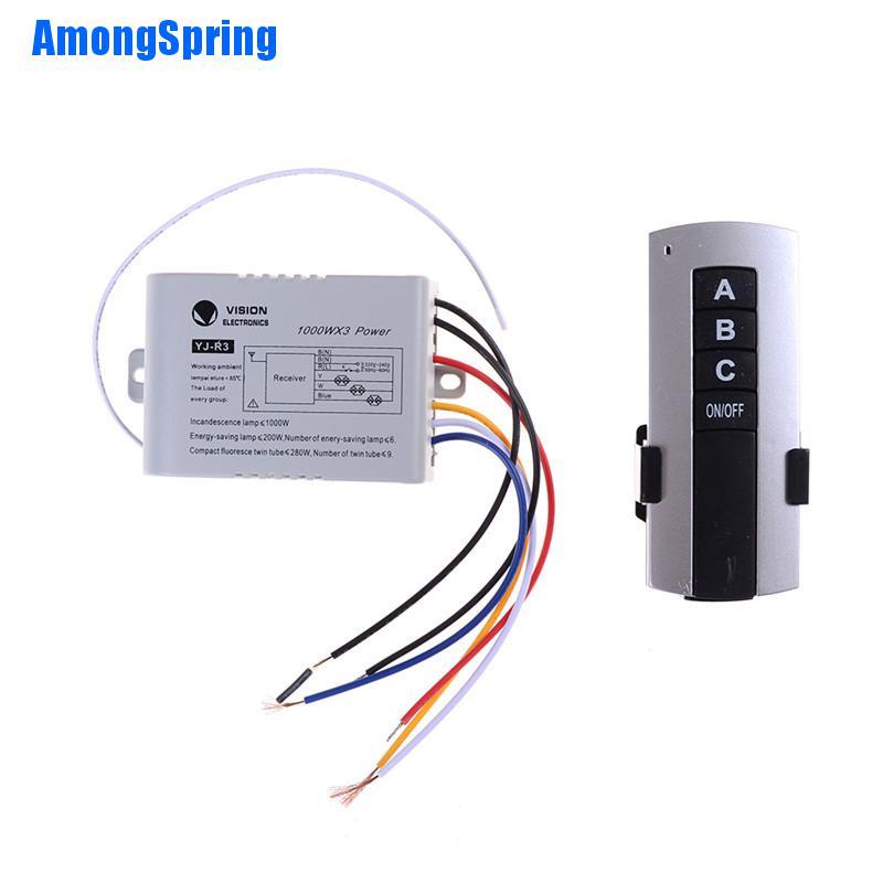 [AmongSpring] 3 Channel Wireless Remote Control Digital Remote Control ...