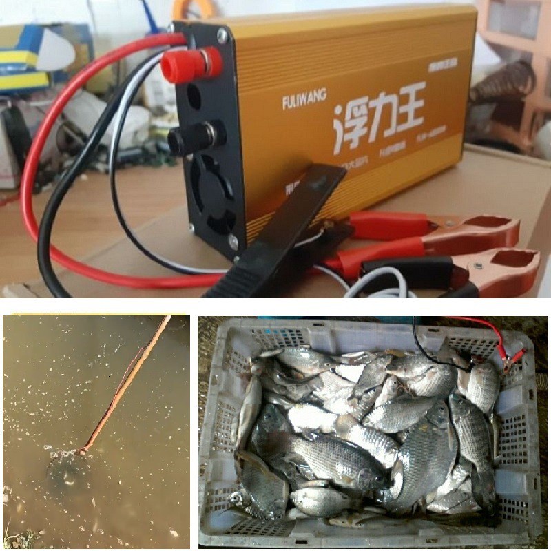 ◈DC12V High Power Electric Fishing Machine Ultrasonic Inverter Fisher Fish  Shocker Stunner Fish Tila