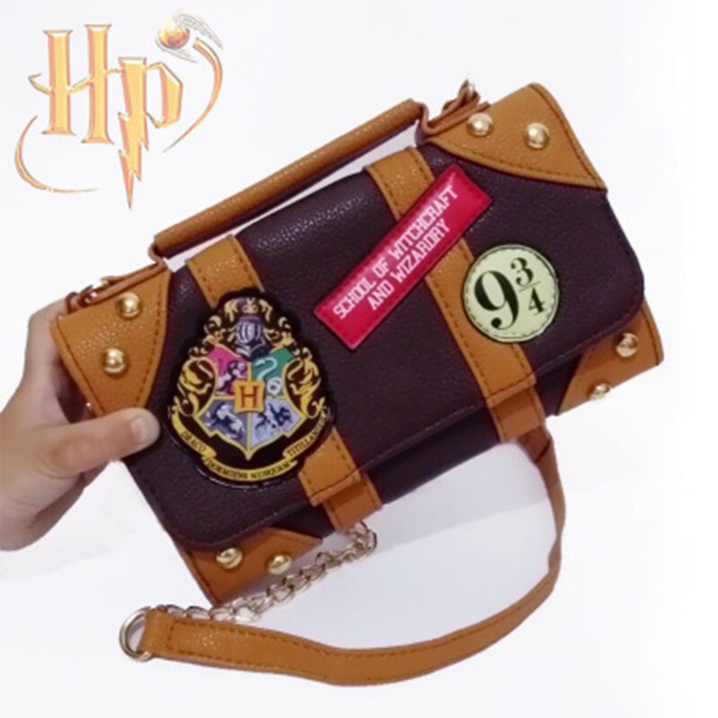 Harry Potter Logo Handbag Slingbag Trunk Crossbody PU Bag Shopee Philippines