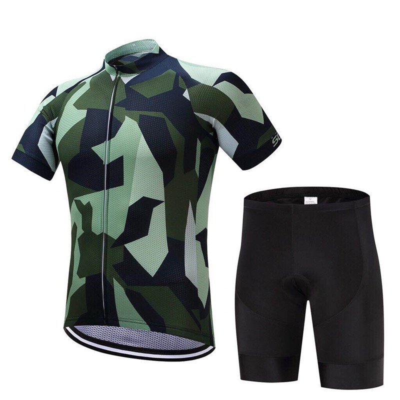 Ready Stock New Style 2022 Summer green camouflage suit shortsleeved