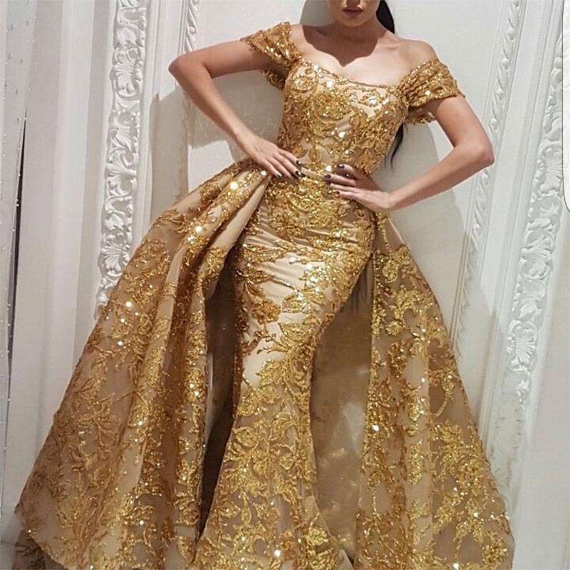 Gold best sale glitter gown