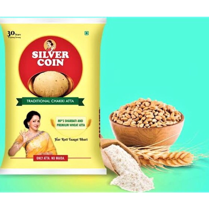 Silver Coin Whole Wheat Atta 1kg | Shopee Philippines