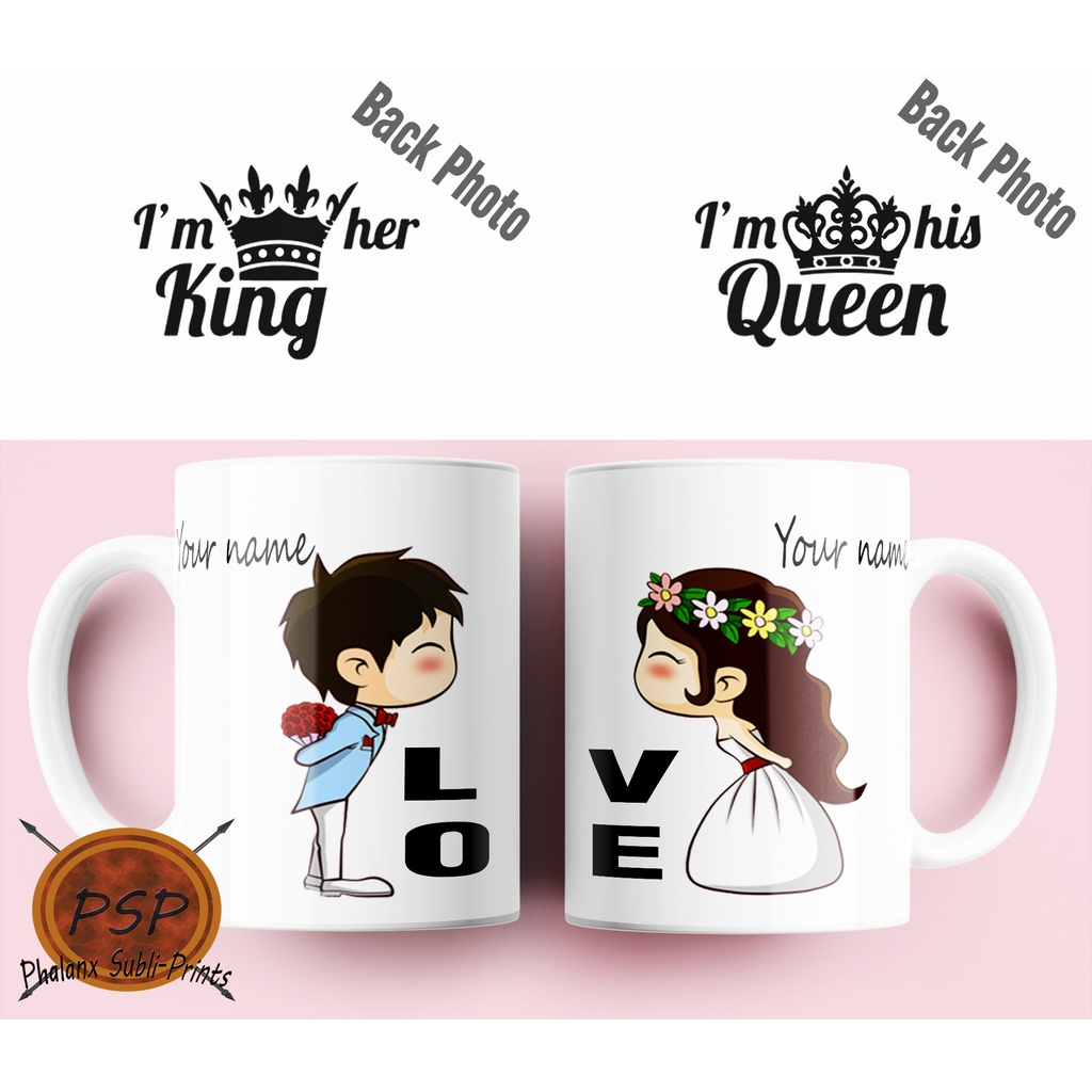  Personalized Couples Mug Drinking Coffee Together