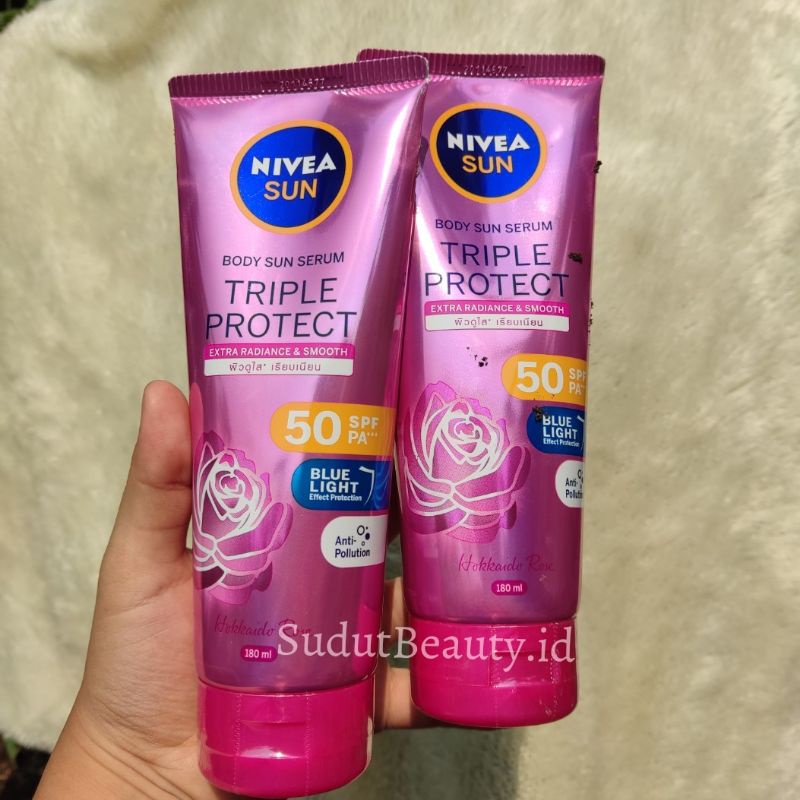 Nivea Sun Body Serum Triple Protect Extra Radiance And Smooth Spf 50 Pa 180ml New Shopee 5928