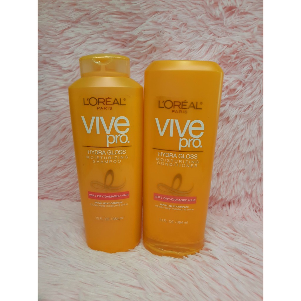 L'oreal Vive Pro Hydra Gloss Shampoo&Conditioner 384ml (Pair) Shopee
