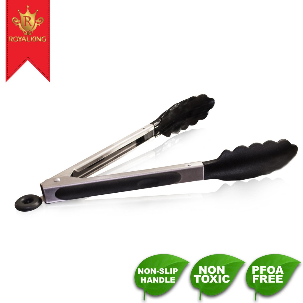Royal King Nylon Tongs (HEAT RESISTANT) BBQ Food Serving Tongs Food