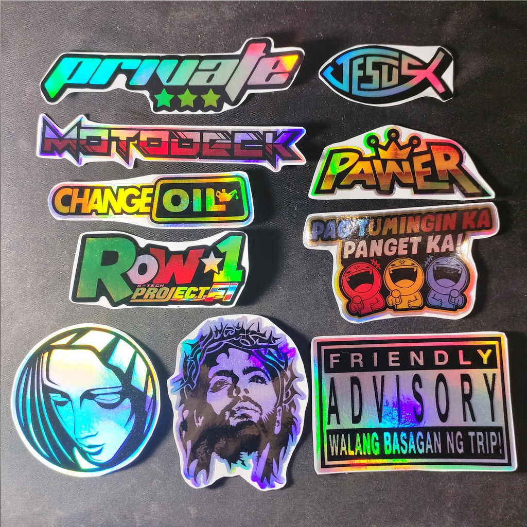 HOLOGRAM STICKERS - CUTOUT DECALS FOR LAMINATED WATERPROOF FOR ...