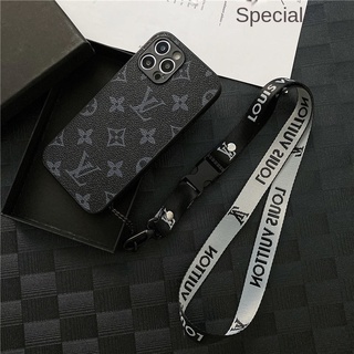 Louis Vuitton LV presbyopia 11/12promax apple x/xr hanging neck lanyard  mobile phone case iphone8 fi